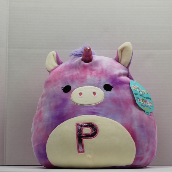 Squishmallows 12" Monogrammed Letter 'P' Unicorn - Picture 3 of 12